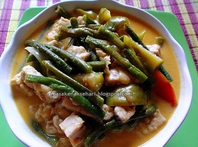 Cara Memasak Kacang Panjang Tempe Resep Kuah Santan Pedas