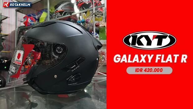 KYT Galaxy Flat R Hitam Doff