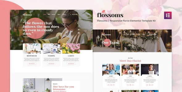 Best Flower Shop Elementor Template Kit