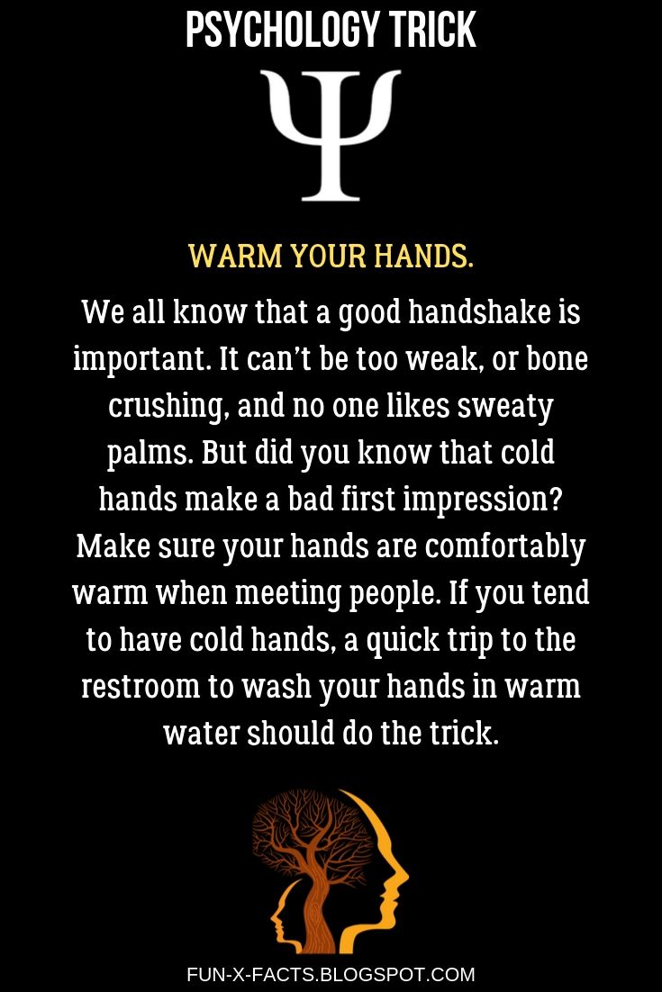 Warm your hands - Best Psychology Tricks