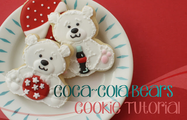 decorated Christmas Cookies of Coke Polar Bears