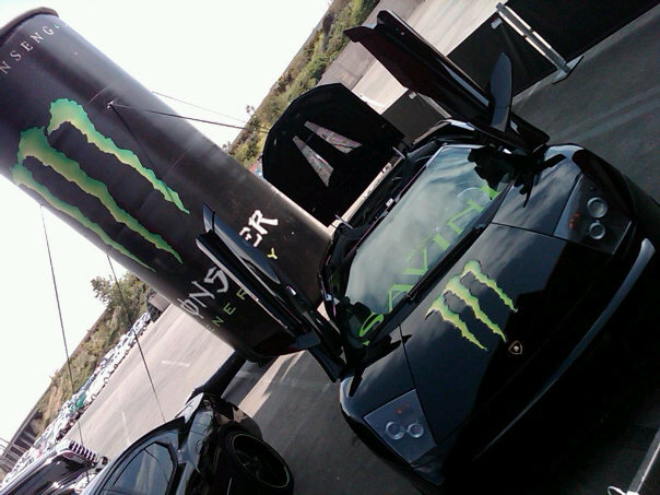  06 Lamborghini Murcielago all blacked out with some nice Monster green