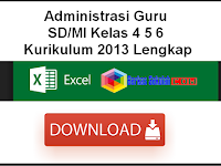 Administrasi Guru SD/MI Kelas 4 5 6 Kurikulum 2013 Lengkap