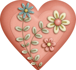 Free Printable Hearts with Flowers Clipart.