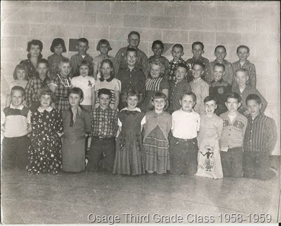 3rd grade class 1958 and 1959 Mrs Stearns Third Grade Osage MN
