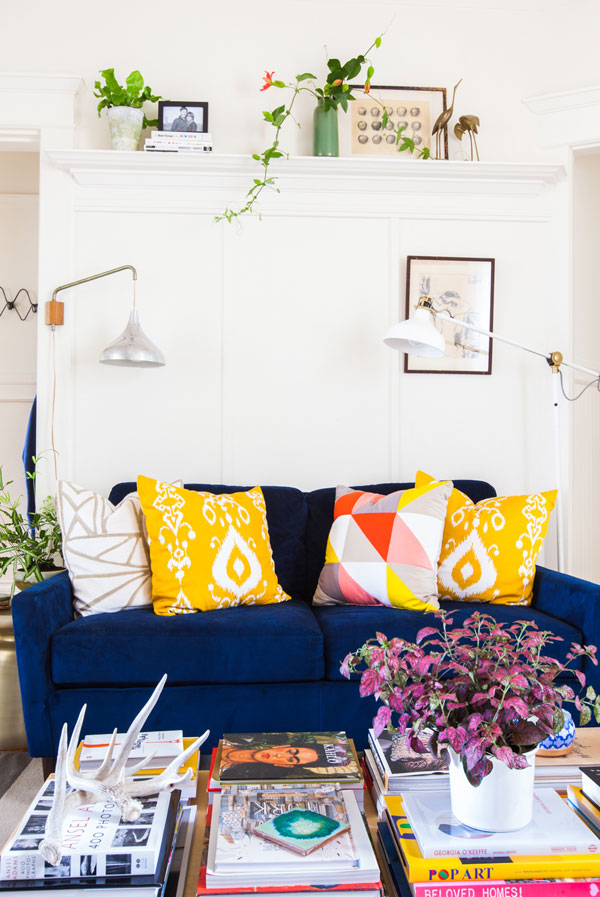 Navy Blue  and Mustard Yellow  Home Decor  Design  Fixation