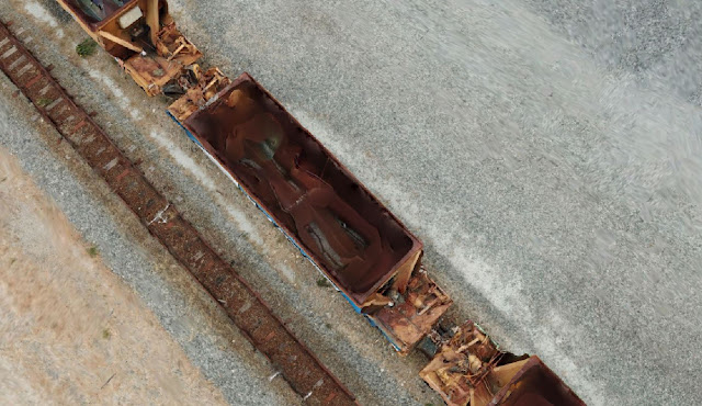 Drone scan train carriage Leighton Beach using Drone Deploy