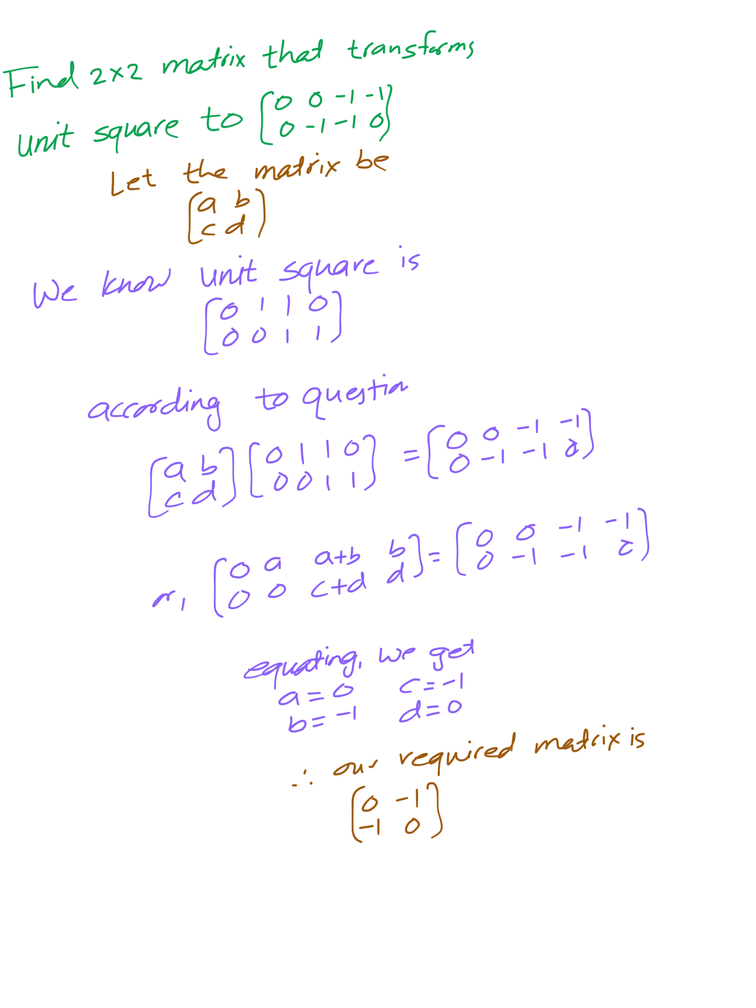 Transformation Using Matrix