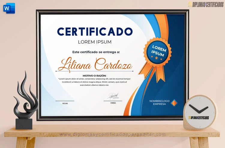 Certificado editable multiuso