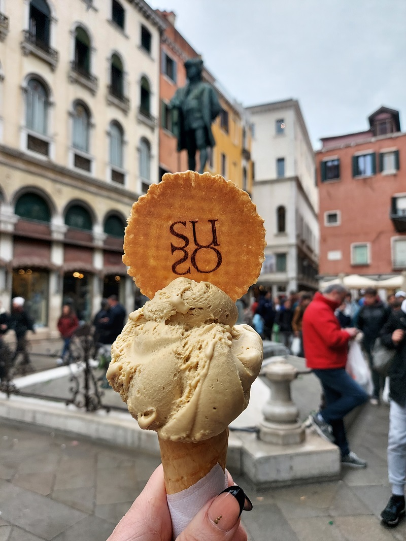 Pistachio gelato from Suso in Venice