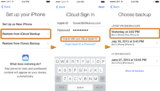 Recover iOS 7 Contacts via iCloud