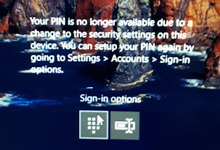 PIN Anda tidak lagi tersedia pesan di Windows 10