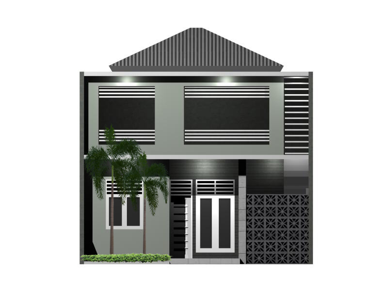 Desain Rumah Minimalis: Desain Rumah plus Majelis Ta'lim di Lahan 8 x 