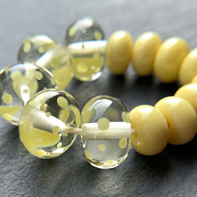 Handmade lampwork glass beads by Laura Sparling made with CiM Ra