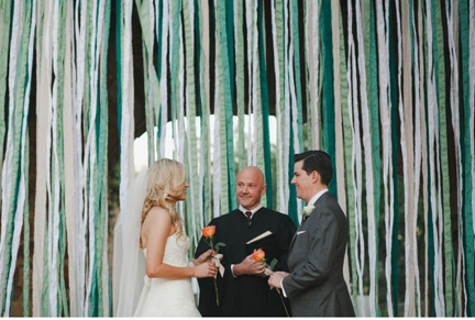 beach wedding altar