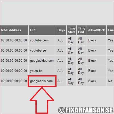 Blockera Spärra Youtube i Router