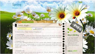 Free Blog Templates Spring Flowers