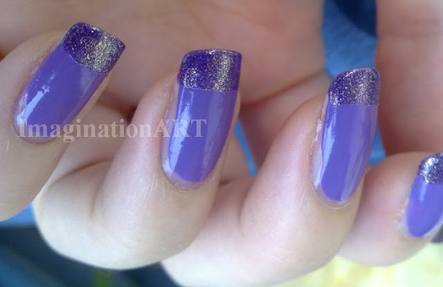 smalto_nai_unghie_laquer_polish_nailart_viola_violet_glitter_french_manicure_semplice_simply_simple