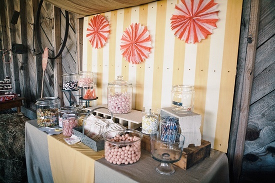 some extremely beautiful and creatively decorated candy buffet tables