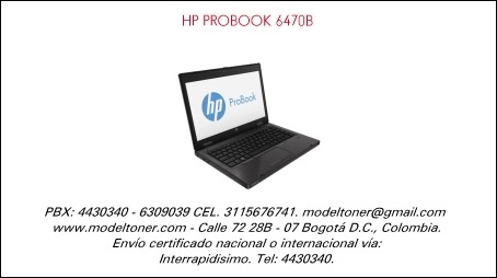 HP PROBOOK 6470B MODELTONER