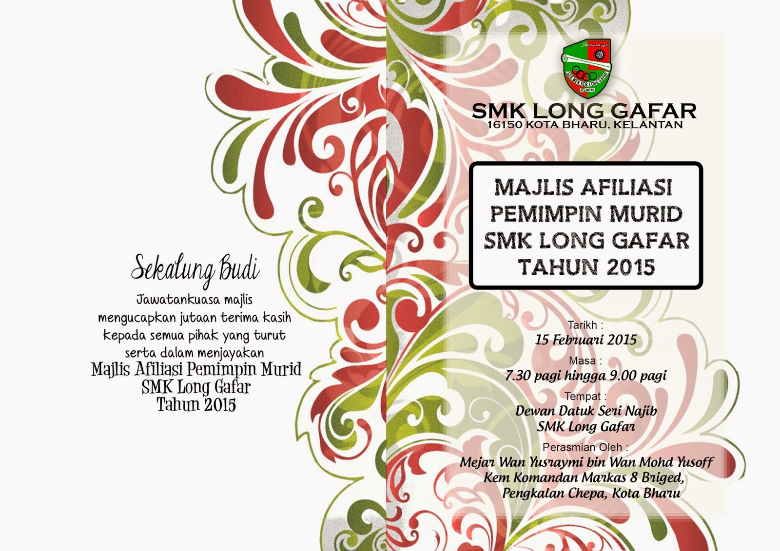 Pusat Sumber SMKLG: Buku Program : Majlis Afiliasi 