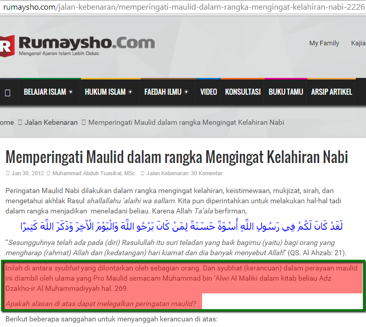 Tujuan Peringatan Maulid Nabi  Qosim Ibn Aly: Tujuan 