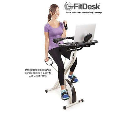 FitDesk Desk Exercise Bike, Lets You Work While Exercising. Do both, work and exercise at the same time with this product