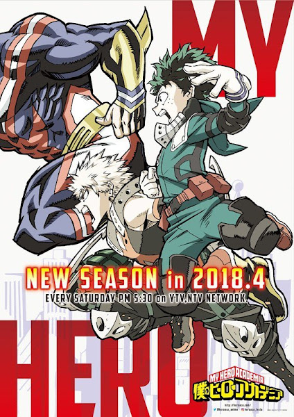 Tercera Temporada de MY HERO ACADEMIA (ANIME) saldrá 7 de Abril del 2018