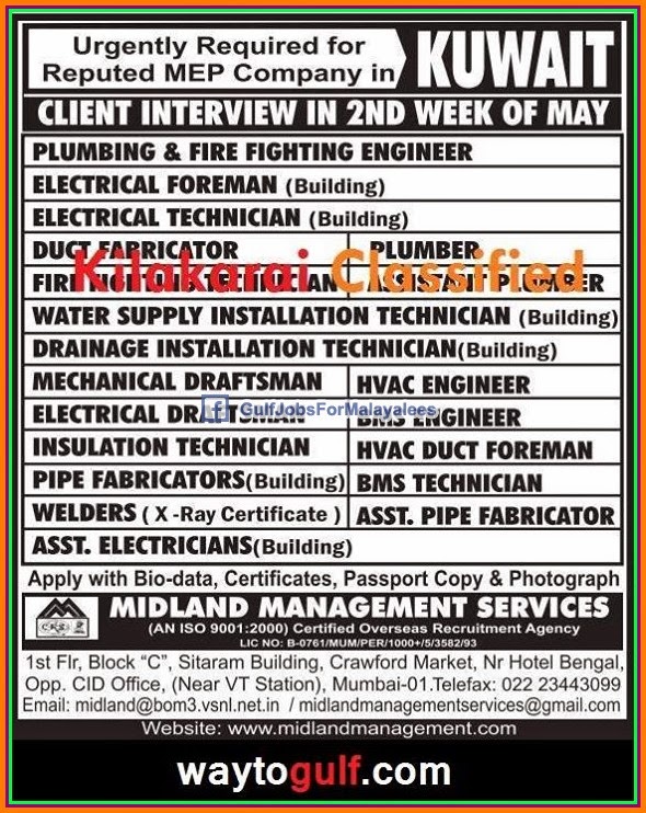 Kuwait large job vacancies