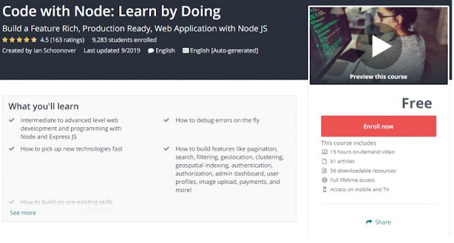 [100% Free] Code with Node: Learn by Doing