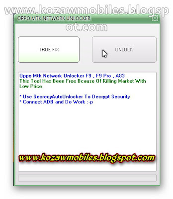 Oppo MTK Network Unlocker Tool ( F9 / F9 Pro / A83 )