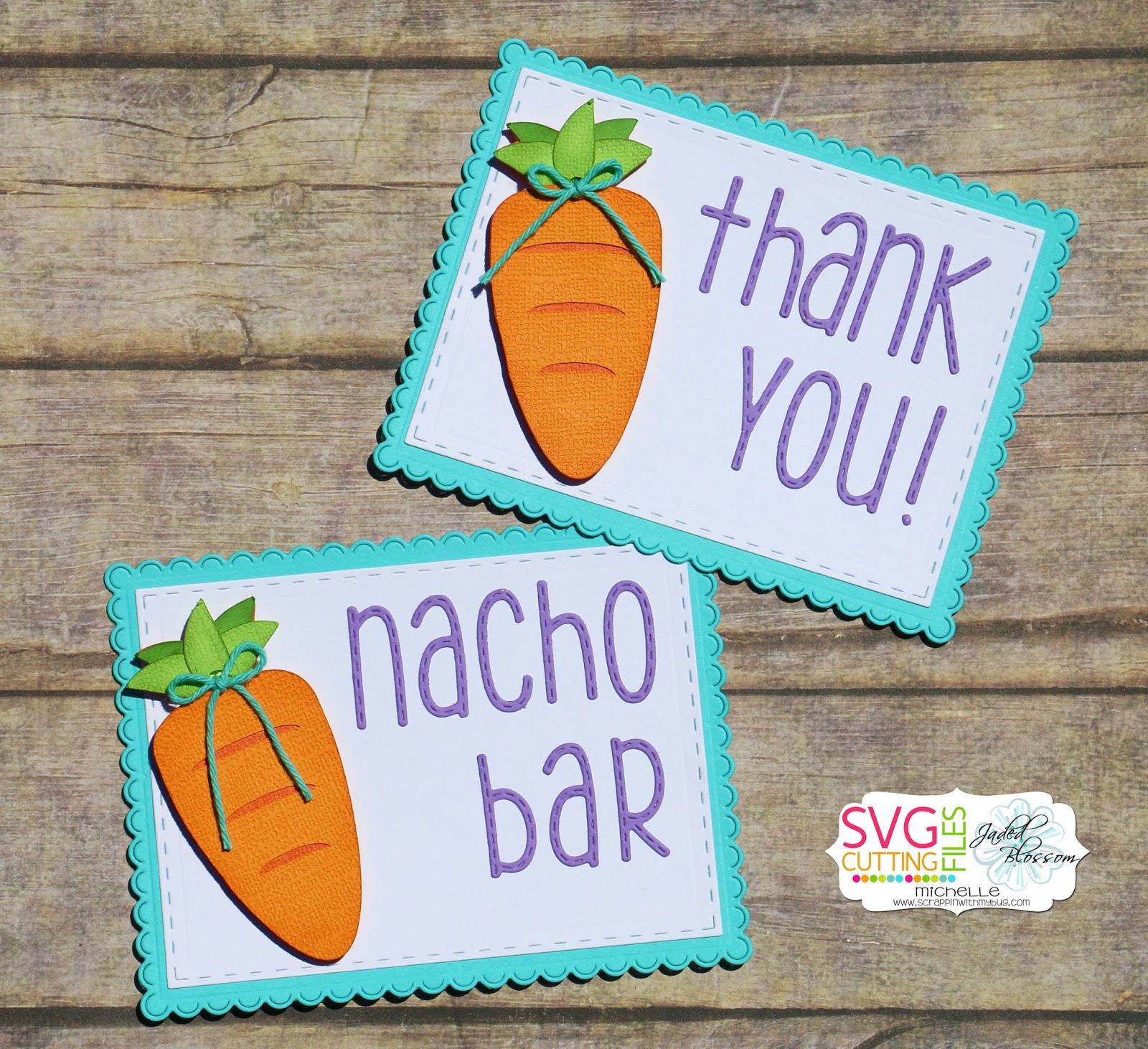Download SVG Cutting Files: Carrot Place Cards