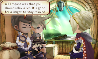 Garnet meets Owen and Meurs. All three are party members in The Legend of Legacy.