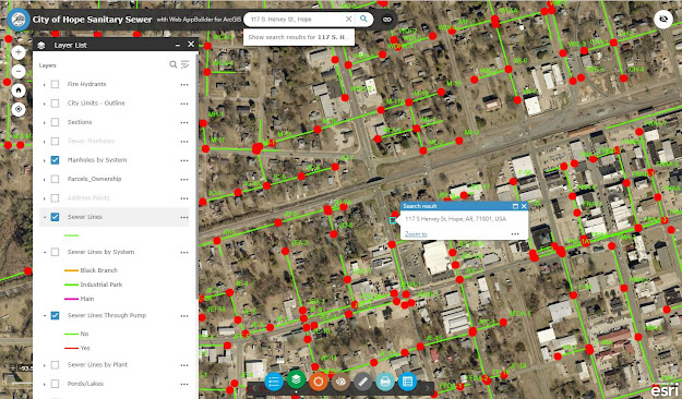 empstead County GIS Map - Sewers and Manhole Covers