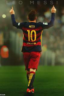 صور ميسي وهو يحتفل بتسجيله الهدف مع نادي برشلونة بدقة 4K