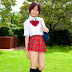 Kei Miyatsuka little red skirt school girl