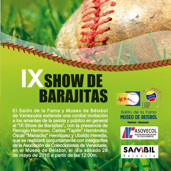 En las instalaciones del Museo de Béisbol: “IX SHOW DE BARAJITAS”