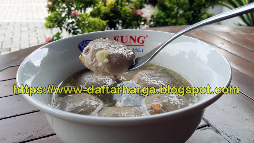 Menu & Harga Bakso AFung Daging Sapi Asli