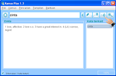 Play Audio untuk Kata Love pada KamusPlus 1.3