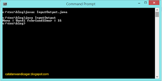 Input dan output pada Java