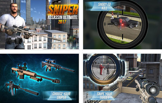  kali ini saya akan membagikan games Sniper assassin ultimate  Sniper Assassin Ultimate 2017 Mod Apk 1.2.1 Unlimited Health and Ammo