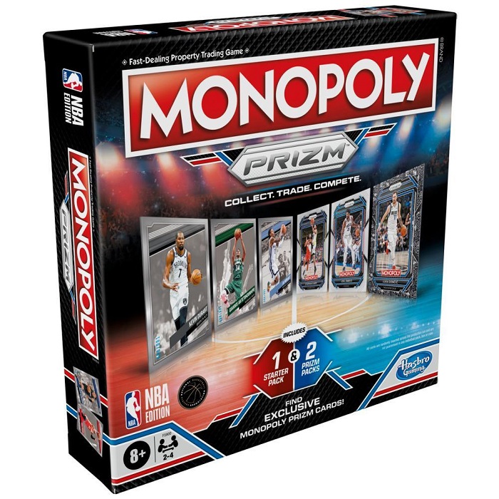 Monopoly Prizm NBA 2nd Edition Board Game With NBA Trading Cards