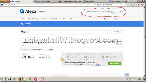 cara verifikasi blog ke alexa terbaru