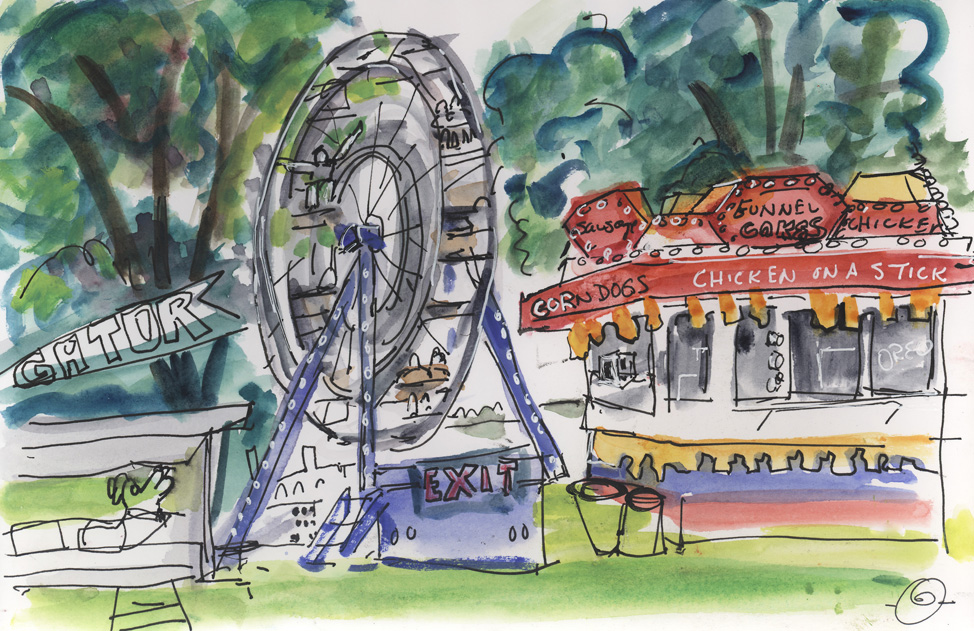 Funfair By The River Urban Sketchers