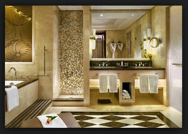 Gambar Desain Fasilitas Model Perlengkapan Kamar Tidur Mandi Hotel 