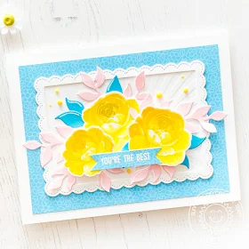 Sunny Studio Stamps: Everything's Rosy Card by Mona Toth