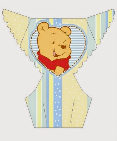 Winnie the Pooh Bebé: Invitaciones para Imprimir Gratis.