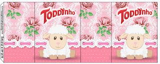 Lamb in Shabby Chic: Free Printable Candy Buffet Labels.