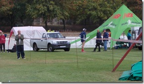 Club tent at the finish