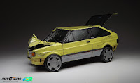 Miniatura VW Gol GTI batido na escala 1/24